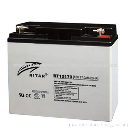 12V/17Ah deep cycle battery, longer cycle service life for electric toys and recreation equipment